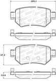 StopTech Street Brake Pads - Rear - 308.18740