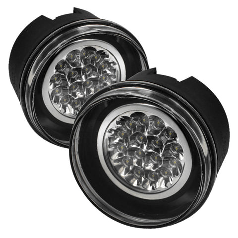 Spyder Jeep Grand Cherokee 05-09/Commander 06-08 LED Fog Lights w/Switch Clear FL-LED-JGC05-C - 5015686