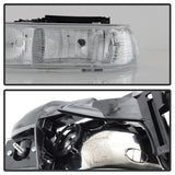 Xtune Chevy TahOE 00-06 Amber Crystal Headlights w/ Bumper Lights Chrome HD-JH-CSIL99-SET-AM-C - 5064226