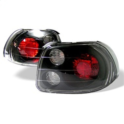 Spyder Honda Del Sol 93-97 Euro Style Tail Lights Black ALT-YD-HDS93-BK - 5005168