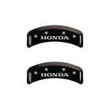 MGP 4 Caliper Covers Engraved Front & Rear Honda Black finish silver ch - 20076SHONBK