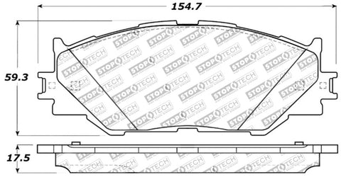 StopTech Performance 06-10 Lexus IS250 Front Brake Pads - 309.11780