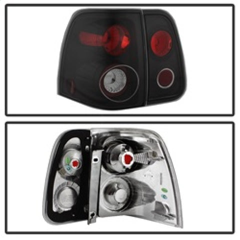 Spyder Lincoln Navigator 03-06 Euro Style Tail Lights Black ALT-YD-LN03-BK - 5005946