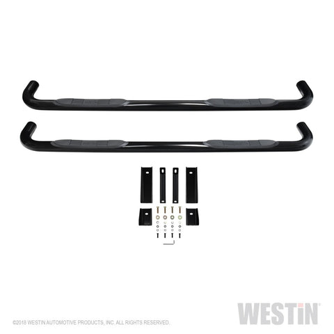 Westin 2019 Chevrolet Silverado/Sierra 1500 Crew Cab E-Series 3 Nerf Step Bars - Black - 23-4135