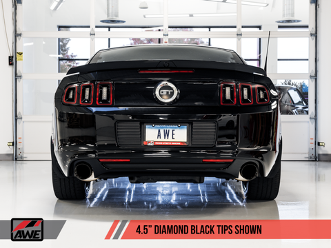 AWE Tuning S197 Mustang GT Axle-back Exhaust - Touring Edition (Diamond Black Tips) - 3015-33094