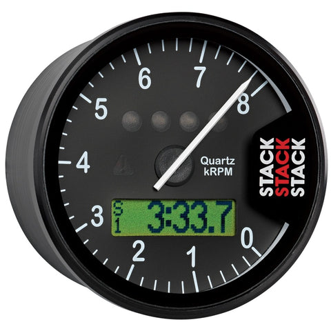 Autometer Stack Display Tachometer 0-8K RPM - Black - ST700SR-A