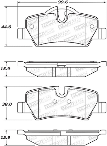 StopTech Street Brake Pads - Front - 308.18000