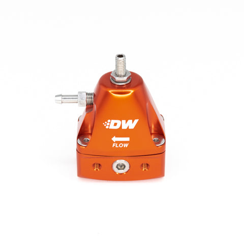 DeatschWerks DWR1000iL In-Line Adjustable Fuel Pressure Regulator - Orange - 6-1001-FRO