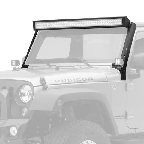 Go Rhino 07-18 Jeep Wrangler JK WLF Windshield Light Mount Frame - 50in Light Bar - 731500T