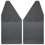 Husky Liners GM 99-16 Silverado/Sierra 12in W Black Top & Weight Kick Back Front Mud Flaps - 17101