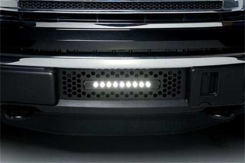 Putco 11-14 Ford F-150 EcoBoost SS Black Punch Bumper Grille Insert w/ 10in Luminix Light Bar - 88182FPL