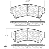 StopTech Street Touring 06-10 Ford Fusion / 07-10 Lincoln MKZ Front Brake Pads - 308.11640