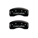 MGP 4 Caliper Covers Engraved Front & Rear Acura Black Finish Silver Char 2017 Acura RDX - 39022SACUBK