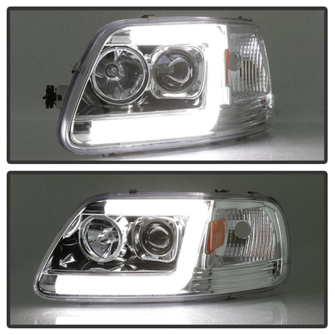 Spyder 97-03 Ford F-150 (After 6/1997) V2 Proj Headlights DRL LED - Chrm (PRO-YD-FF15097V2-LB-C) - 5084644