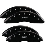 MGP 4 Caliper Covers Engraved Front & Rear MGP Black finish silver ch - 13083SMGPBK