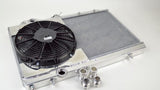 CSF 96-07 Mitsubishi Evo 4/5/6/7/8/9 Full-Slim Radiator w/12in Fan & Shroud/-16AN & Slip On Fitting - 7075