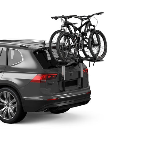 Thule OutWay Platform-Style Trunk Mount Bike Rack w/Raised Platform (Up to 2 Bikes) - Silver/Black - 993005