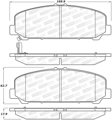 StopTech Street Brake Pads - Front - 308.15090