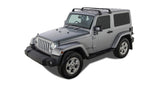 Rhino-Rack 07-22 Jeep Wrangler JK/JL 2 Door Hard Top Vortex SG 2 Bar Roof Rack - Black - SG60