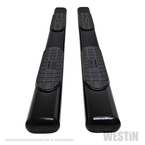 Westin 19-21 Chevrolet Silverado Crew Cab PRO TRAXX 6 Oval Nerf Step Bars - Black - 21-64135