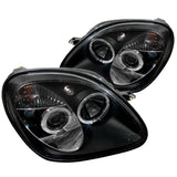 Spyder Mercedes Benz SLK 98-04 1PC Projector Halogen Model- LED Halo Blk PRO-YD-MBSLK98-1PC-HL-BK - 5011190