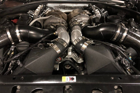 CSF 12-16 BMW M5 (F10) / 12-18 BMW M6 (F06/F12/F13) Twin Charge-Air-Cooler Set - Crinkle Black - 8109