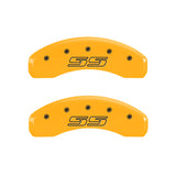 MGP 4 Caliper Covers Engraved Front & Rear Avalanche SS Yellow Finish Black Char 2000 Chevy Tahoe - 14002SSS1YL