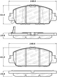 StopTech Street Performance 13-15 Honda Accord EX/EXL Front Brake Pads - 308.16540