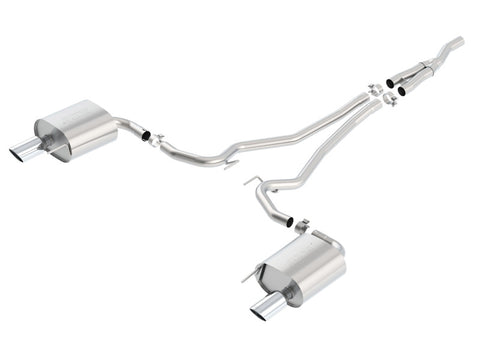 Borla S Type Cat Back 15-17 Ford Mustang 2.3L EcoBoost MT/AT 2.25in pipe 4in tip - 140584