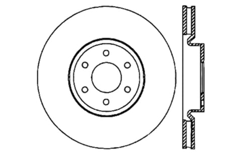 StopTech Slotted & Drilled Sport Brake Rotor - 127.42085R