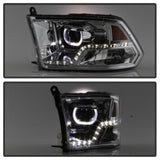 xTune Dodge Ram 2009-2014 Halo LED Projector Headlights - Chrome PRO-JH-DR09-CFB-C - 9036743