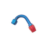 Russell Performance -6 AN Red/Blue 120 Degree Full Flow Hose End (1in Centerline Radius) - 610220