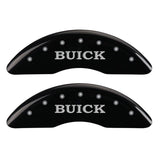 MGP 4 Caliper Covers Engraved Front Buick Engraved Rear Buick Shield Black finish silver ch - 49001SBSHBK