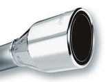 Borla 2.5in Inlet 4.5in Round Rolled Angle Cut Phantom X 7.75in Long Embossed Universal Exhaust Tips - 20247