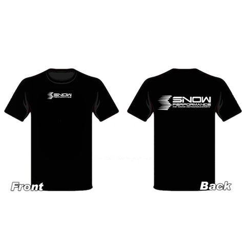 Snow Performance T-shirt Black w/White Logo - Medium - SNO-19110M