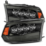 AlphaRex 09-18 Dodge Ram 1500HD NOVA LED Projector Headlights Plank Style Design Alpha Black w/DRL - 880541