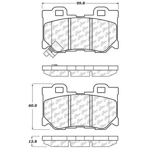 StopTech Street Touring 08-09 Infiniti FX50/G37 Rear Brake Pads - 308.13470