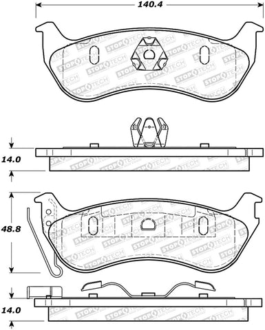 StopTech Street Brake Pads - 308.09641