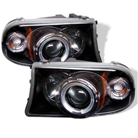 Spyder Dodge Dakota 97-04/Durango 98-03 1PC Projector Headlights LED Halo LED Blk PRO-YD-DDAK97-BK - 5009784