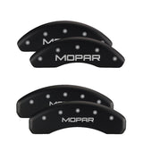 MGP 4 Caliper Covers Engraved Front & Rear 300 Black finish silver ch - 32004S300BK