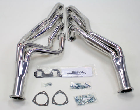 JBA 65-73 Ford Mustang 260-302 SBF 4 Speed C4/C6/AOD 1-3/4in Primary Silver Long Tube Header - 6610SJS