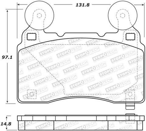 StopTech Street Brake Pads - Rear - 308.14741