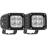 Westin Quadrant LED Auxiliary Light 3 inch x 2.5 inch Spot w/5W Cree (Set of 2) - Black - 09-12252A-PR