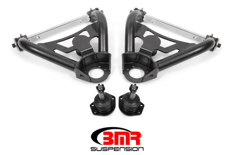 BMR 64-72 A-Body Pro-Touring Upper A-Arms w/ Tall Ball Joint (Delrin) - Black Hammertone - AA028H