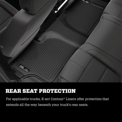 Husky Liners 2019 Ford Ranger Super-Cab X-Act Contour Black Floor Liner (2nd Seat) - 54721