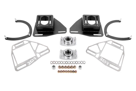 BMR Suspension 82-92 Chevy Camaro Caster/Camber Plates w/ Lockout Plates - Black Hammertone - WAK331H