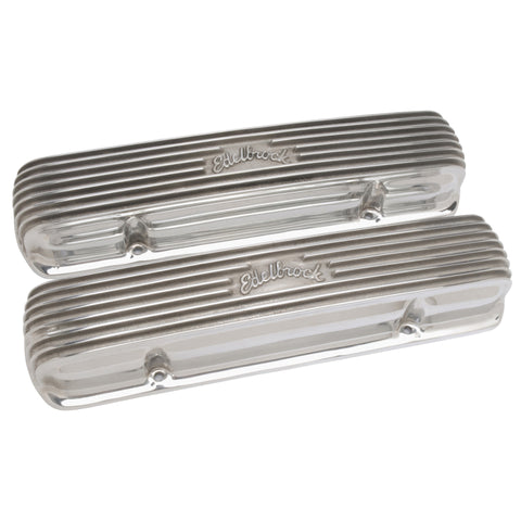 Edelbrock Valve Cover Classic Series Pontiac 1962-1979 301-455 CI V8 Polshed - 4130