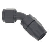 DeatschWerks 10AN Female Swivel 45-Degree Hose End CPE - Anodized Matte Black - 6-02-0810-B