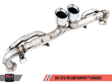 AWE Tuning Porsche 991 GT3 / RS SwitchPath Exhaust - Chrome Silver Tips - 3025-32016