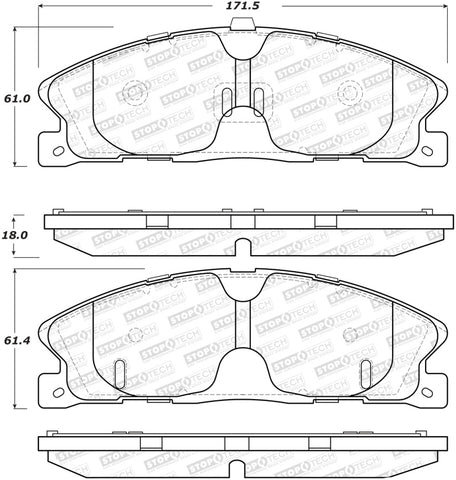 StopTech Street Brake Pads - Rear - 308.16111